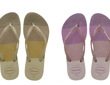 Glitter e cor nas Havaianas